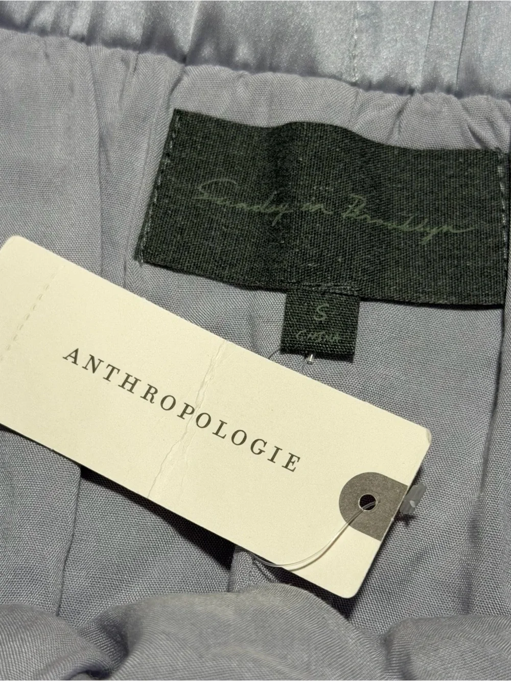 Anthropologie Gray/Blue Shaggy Maxi Skirt